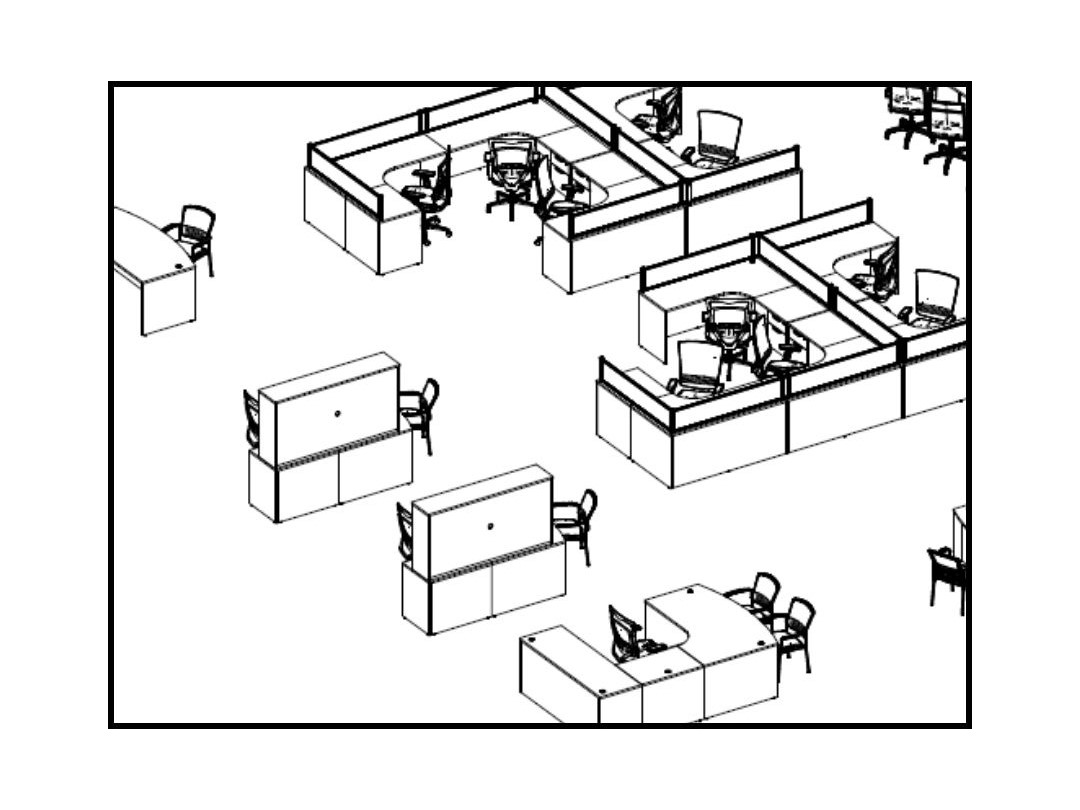 office layout rendering